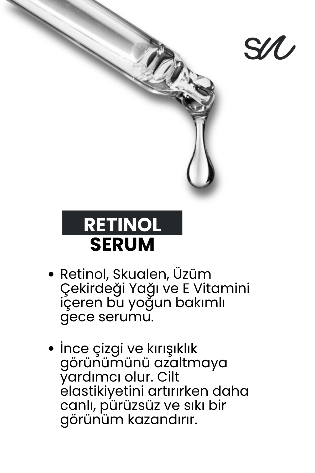 İnce Çizgi ve Kırışıklık,Yaşlanma Karşıtı Canlandırıcı Retinol Serum