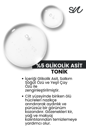 Aydınlatıcı ve Leke Karşıtı %5 Glikolik Asit Tonik