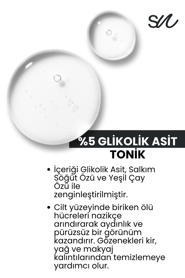 Aydınlatıcı ve Leke Karşıtı %5 Glikolik Asit Tonik