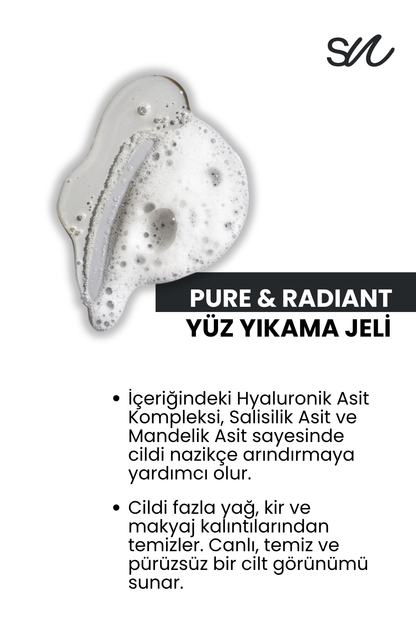 Arındırıcı, Pürüzsüzleştirici ve Aydınlatıcı Yüz Temizleme Jeli