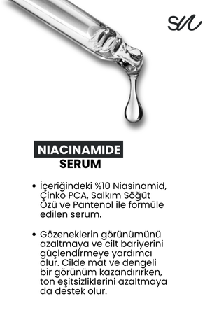 Aydınlatıcı, Leke Karşıtı ve Gözenek Sıkılaştırıcı Niasinamid Serum