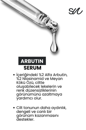 Cilt Tonu Eşitleyici, Aydınlatıcı ve Leke Karşıtı Arbutin Serum