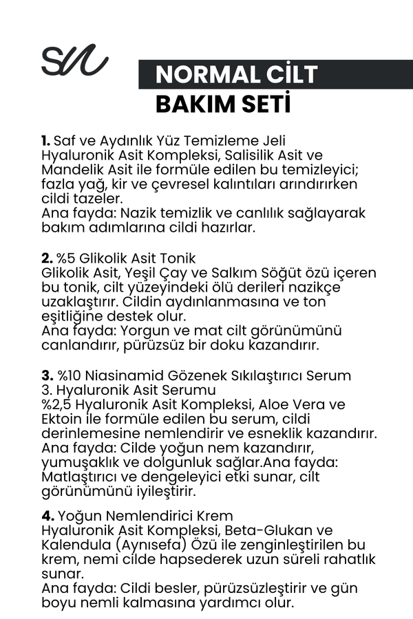 Normal Ciltler için Cilt Bakım Seti