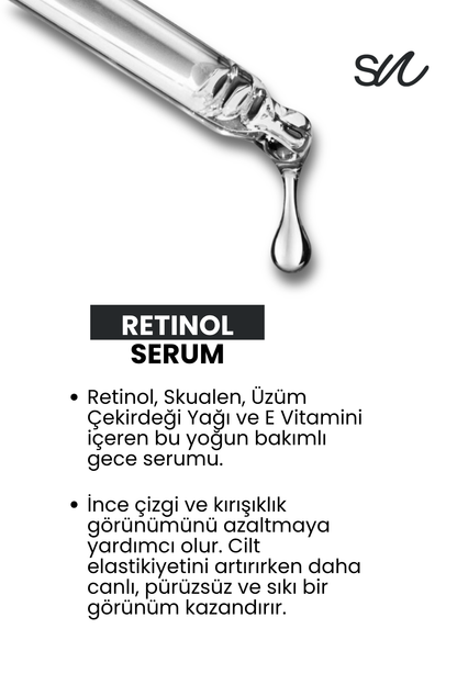 İnce Çizgi ve Kırışıklık,Yaşlanma Karşıtı Canlandırıcı Retinol Serum