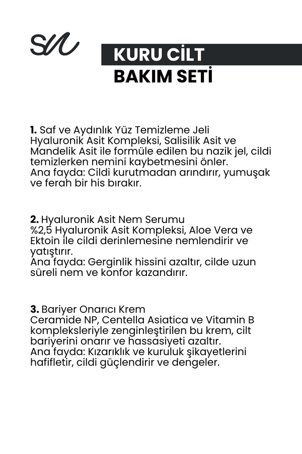Kuru ve Hassas Ciltler için Cilt Bakım Seti