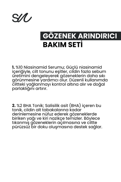 Sebum Dengeleyici ve Gözenek Arındırıcı Cilt Bakım Seti