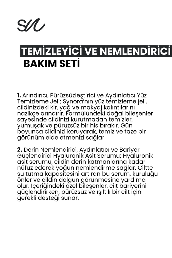Nazik Temizleyici ve Nemlendirici Cilt Bakım Seti