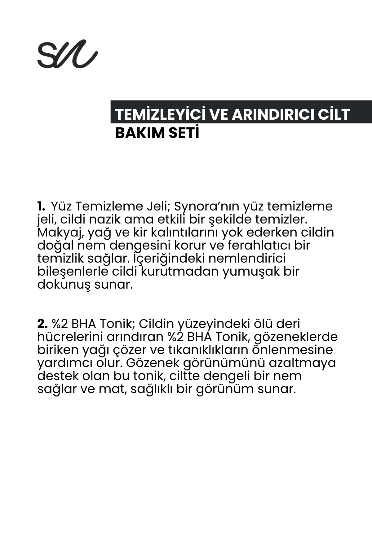 Temizleyici ve Arındırıcı Cilt Bakım Seti