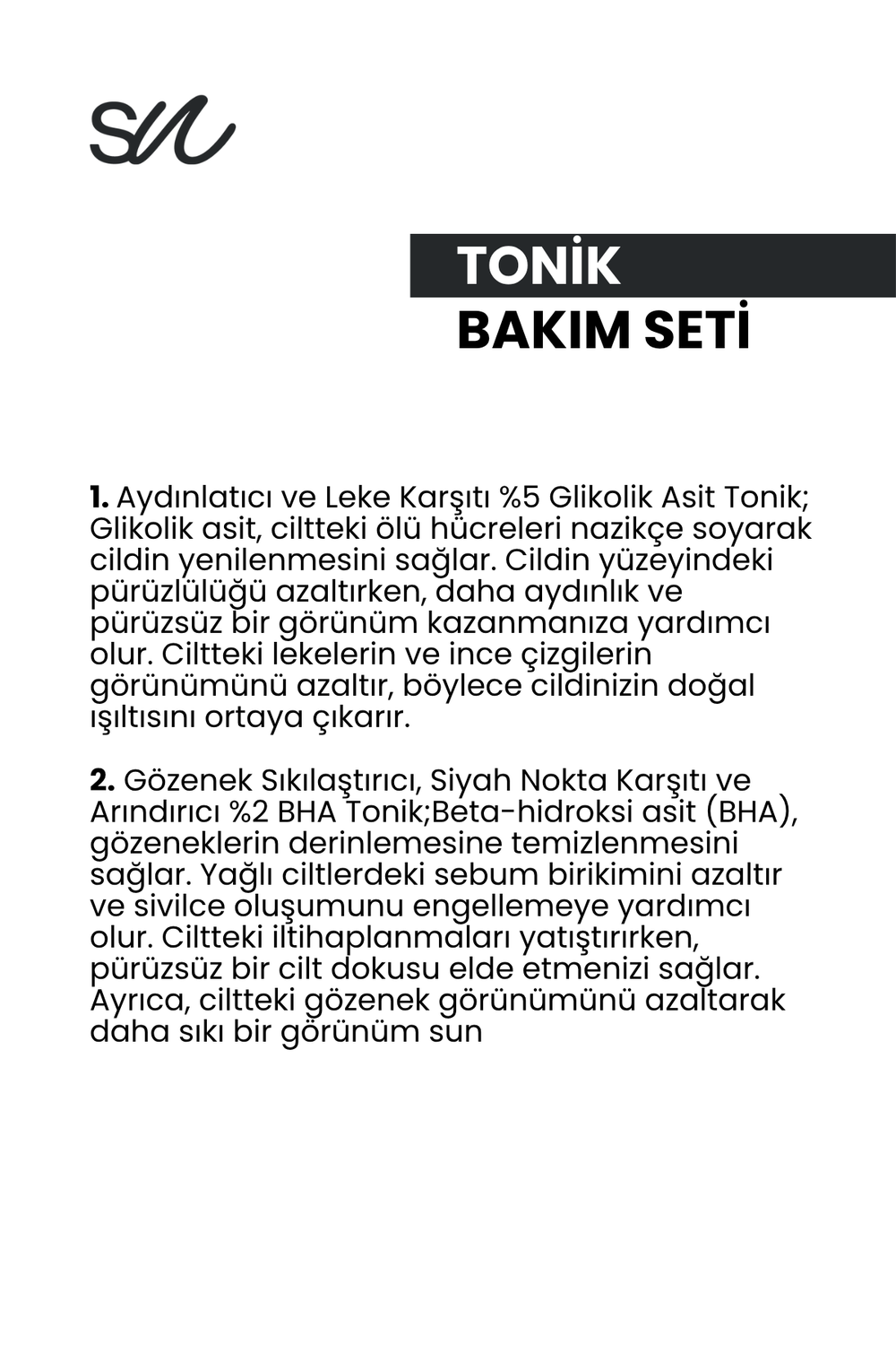 İkili Tonik Cilt Bakım Seti