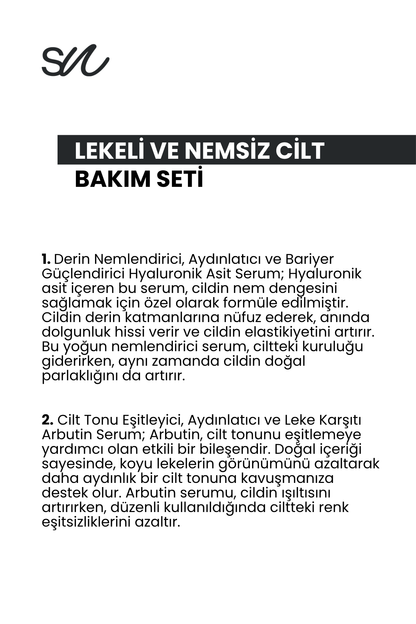 Lekeli ve Nemsiz Ciltler İçin Cilt Tonu Eşitleyici Bakım Seti