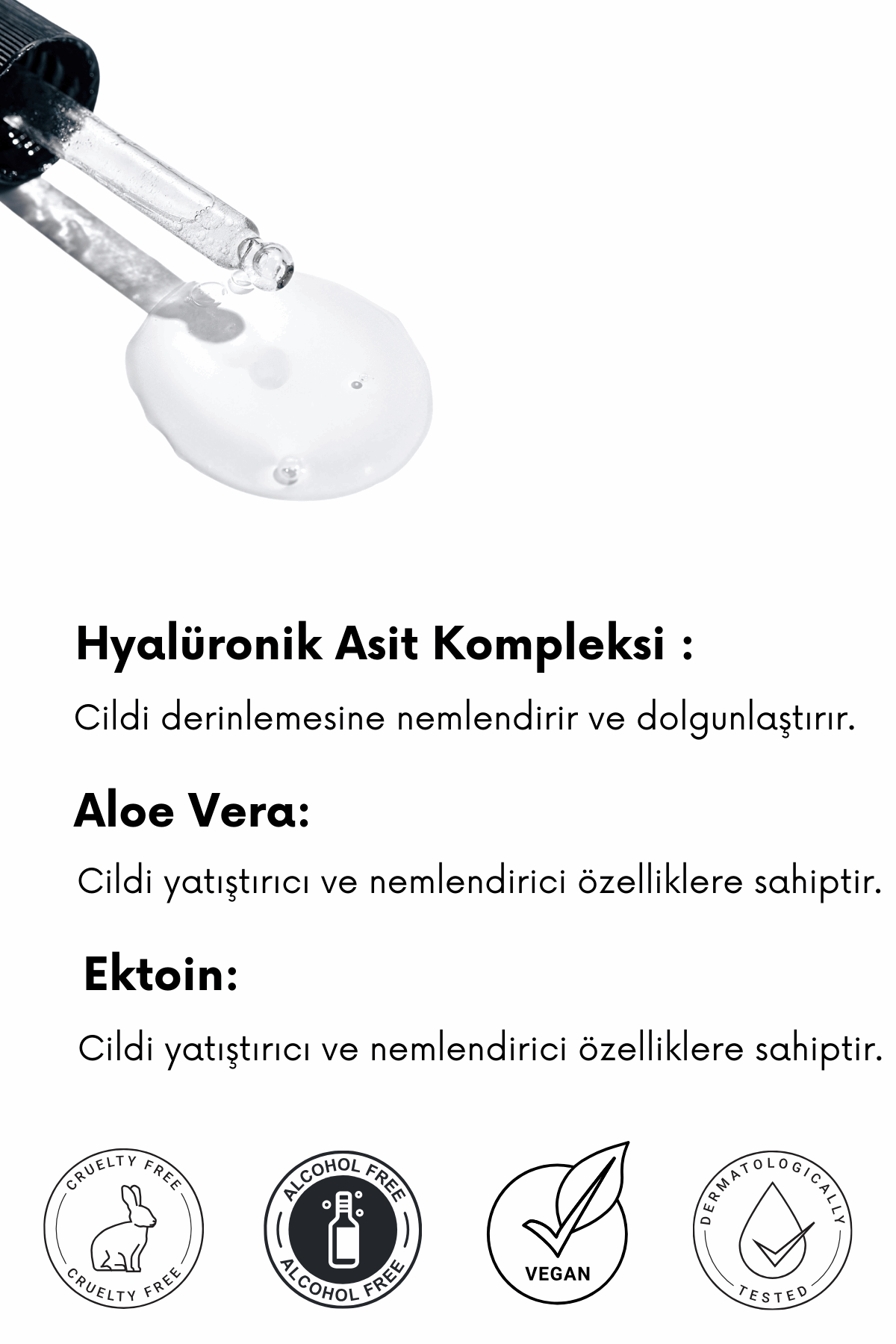 Derin Nemlendirici, Aydınlatıcı ve Bariyer Güçlendirici Hyaluronik Asit Serum - Synora