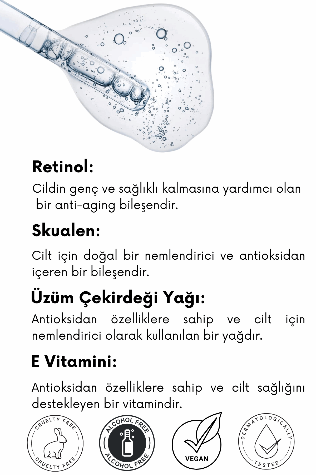 İnce Çizgi ve Kırışıklık,Yaşlanma Karşıtı Canlandırıcı Retinol Serum - Synora